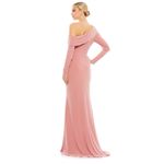 Mac Duggal  26595 Pink One Shoulder Long Sleeve Jersey Formal Gown Size 4 NWT Photo 1