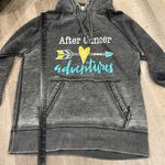 J. America  Burnout Wash, Grey “After Cancer Adventure, No fear” Hoodie Womens L Photo 6