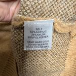 easel Daisy Floral Zip Up Sweater Brown Tan Flower Knit Cardigan Size Small Photo 3