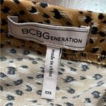 BCBGeneration Tan and Black Leopard XXS Midi Skirt Photo 2
