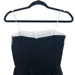 Amanda Uprichard  Kerry Strapless Skort Romper Dress In Black & Ivory Photo 7