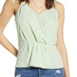Leith Faux Wrap Camisole Green NWT Sz XS Photo 0