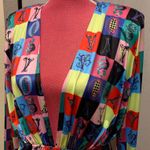 Deep plunge neck colorful bodysuit size L Size L Photo 6