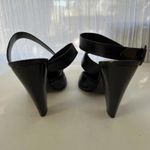 CoSTUME NATIONAL HTF Black Leather Ankle Cuff Strap Pump Heels Pointed Toe 36.5 Size 6 Photo 3