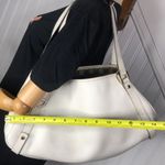 Gucci Abbey D Ring White Leather Shoulder Bag Tote Vintage Authentic Dust Bag Photo 9