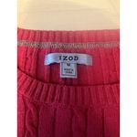 IZOD  Womans M Hot Pink Pullover Cable Knit Sweater Preppy Embroidered Logo Photo 2