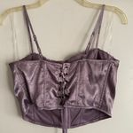 PacSun Corset Bustier Satin Lace Up Crop Top Photo 6