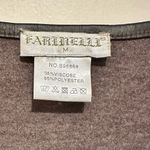 FARINELLI VNECK KNIT EMBELLISHED LONG SLEEVE GOTH RUFFLED LACE VEGAN LEATHER TOP Gray Size M Photo 4