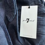 7 For All Mankind NWT Denim Zip Front Jumpsuit Jean Overalls Dark Blue sz XS Photo 6