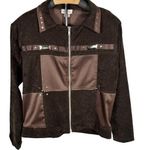 INC Women's | Rio  | Vintage Brown Suede Italy Zip Jacket Pantsuit 2 pc. Photo 0