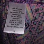 LuLaRoe Lindsay Cardigan Open Front Pink w/ Colorful Geometric Pattern Sz L EUC Photo 7