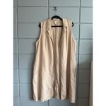 Eileen Fisher Women's Tan Vest Linen Blend Long Vest size XL Lagenlook Artsy Photo 1