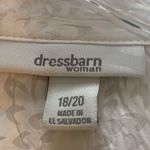 Dress Barn White Lacy Short Sleeve Blouse sz 18-20 Photo 5