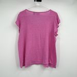 Rachel Zoe  Pink 100% Linen SS Top 2X Beach Lagenlook Cruise Vacation Minimalist Photo 2