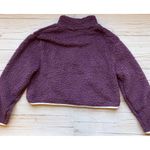 Champion Fuzzy Sherpa Purple Half Zip Cropped Pullover Sz M NWT Photo 3