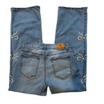 Flying Angel Y2K Baggy Bow Embroidered Jeans, Sz 5/27 Blue Photo 6