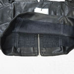 7 For All Mankind 7FAM Black Faux Leather Puff Sleeve Square Neck Corset Crop Top Size XS Photo 4