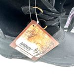 Khombu  Size 9 Boots Black Leather Lace Up‎ Faux Fur Side Zip Winter Mid Calf NWT Photo 4