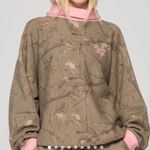 Dairy Boy Diana Rollneck Sweatshirt Camo and pink Green Size M Photo 0