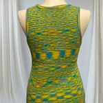 Bodycon Dress lime green yellow Sexy Y2K Halter Sleeveless NWT Sz Large Blue Photo 1