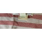 Faith and joy Sz S Cropped 3/4 Sleeve Blouse Top Pink Beige Striped Nautical Photo 8