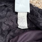 Maggie Lawrence Black Lace Short Sleeve Crop Top Size M Sheer Back Dressy Chic Size M Photo 4