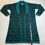 BCBGeneration Women's Leopard Open Front Knit Duster Cardigan Size L Maximalist Photo 9