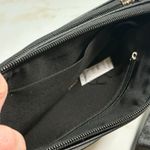 Unisex Black‎ Faux Leather Crossbody Sling Bag Adjustable Strap Travel Pouch Black Photo 5