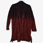 Eileen Fisher Wool Ombre Open Front Sweater Jacket Cardigan Raw Hem Cuffs L Photo 1