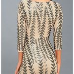 Lulus Womens  Stunning Nude & Gunmetal Sequin BodyCon Mini Dress - Sz S Photo 1