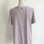 Rachel Zoe Women’s Purple Striped Short Sleeve Knot Twist Front Tee in a Size XL Photo 1