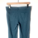 Betabrand Green Blue Printed Straight Leg Dress Pants Photo 3