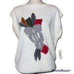 Vasari 40 euro US M vintage sweater oversize cap sleeve southwestern arrow head Gray Size M Photo 0