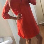 Target coral red satin high low dress Photo 0