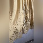 Anthropologie Yellow Strapless Embroidered Dress Photo 6