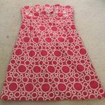 Liquid Pink & White Strapless Dress Photo 1