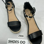 Spirit Womans  Romy Size 8 M Black Strappy Studs Open Toe Espadrille Sandals Photo 0