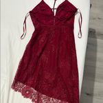 NBD Backless Red Lace asymmetrical Dress Photo 3