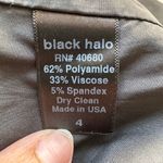 Black Halo  Classic Black Pencil Skirt Front Slit Side Zip Shabby Chic Size 4 Photo 6