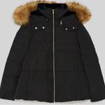 ZARA Quilted Long Sleeves Down Puffer Jacket With Textured Hood Warm Winter Photo 3