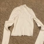 Divided White Ribbed Long Sleeve Bodysuit Photo 0