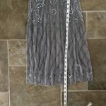Free People  Dress Womens Size XS Verona Mini Dress Sheer Beaded Gray Slip Photo 2