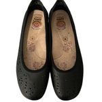 Earth Spirit Gelron 2000 Laser Cut Ballet Flats Black Faux Leather Sz 6 27ER021 Photo 3