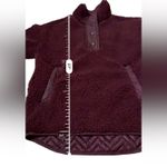 Athleta Sherpa Snap Sweatshirt Size XXS Maroon Long Sleeve Cozy Fleece Pullover Photo 10