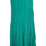 Green Tiered Maxi Dress Small Halter Tie Neck Sleeveless Flowy Resort Vacation Photo 0