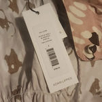 Adam Lippes  RUFFLE SHELL IN PRINTED POPLIN PINK LEOPARD SIZE 2 Photo 6