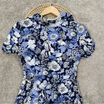 & Other Stories & Other Stories Women’s Tie Waist Mini Dress Shortsleeve in Floral Print Blue 10 Photo 8