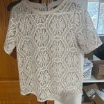 Banana Republic  Ivory Lace Blouse Photo 0