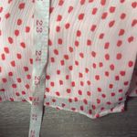 Jonathan Simkhai Delicate Romantic Silk Crepe Polka Dot Print Blouse Small Red Photo 11