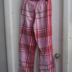 PINK - Victoria's Secret  distressed ripped plaid pj pajamas pants in pink and red size XS. Photo 5